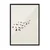 WallXpert uramljena slika 115204, jato bordo ptica na svetlobež pozadini, 50 x 70 cm, crni ram