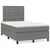 Vidaxl Box spring postelja z vzmetnico LED temno siva 120x190 cm blago