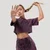 GymBeam Women‘s Abyss Cropped T-shirt Raisin