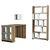 Hanah Home Set za radnu sobu Box, 3 komada, Orah-beli