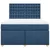 vidaXL vidaXL Box spring postelja z vzmetnico modra 160x200 cm blago, (21307350)