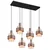 Globo 15560-6HA - Luster na sajli MILLEY 6xE27/60W/230V braon