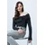 Trend Alacati Stili Ženska bluza Alc-X14558, Tamnosiva