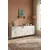Hanah Home komoda Ayshe 180, 180 cm, bela / srebrna