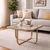 Hanah Home klub sto Hisar 90, 90 cm, hrast / sivi / mermer