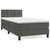 vidaXL Box spring postelja z vzmetnico temno siva 90x200 cm žamet