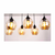 Aspa Viseća Lampa Black 6X40W E27 Brown Lampshade