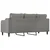 vidaXL Trosed svetlo siv 180 cm blago