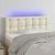 Vidaxl LED posteljno vzglavje krem 100x5x78/88 cm umetno usnje