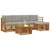 Set vanjskih sofa s jastukom 6 pcs Prirodna i svijetlo siva