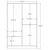 HANAH HOME Ormar mat bele boje Rb 156