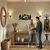 WallXpert metalni zidni ukras 5259, losovi u planinskom pejzažu sa šumom, 100 x 44 cm, crni