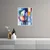 Canvas Slika na platnu Plava geometrija, 80x100cm, Sa ramom, Beli