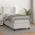 Vidaxl Box spring postelja z vzmetnico bela 80x200 cm umetno usnje