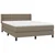 Vidaxl Box spring postelja z vzmetnico taupe 140x200 cm blago