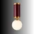 Opviq luster Moira-20205-C, 1 × E27, bordo