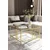 Hanah Home Bakü klub sto 75 × 45 × 75 cm, zlatna / providno staklo