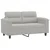 4-dijelni set sofa s jastucima svjetlosivi od mikrovlakana