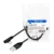 Kabel USB 2.0 tipa C (90°) na USB-A, 0,3 m, črne barve, s tkanino - LogiLink CU0137