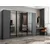 Hanah Home ormar sa reflektujućim staklom Nisa 20597, 270 cm, antracit