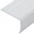 Vidaxl Robniki za stopnice 10 pcs srebrna 67 cm Aluminij