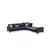 Kristal 3+Corner+3 - Anthracite Anthracite Corner Sofa-Bed