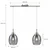 BRILAGI - LED luster na sajli RETRO GLASS 2xE27/60W/230V matirani hrom/zadimljena siva