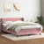 Vidaxl Box spring postelja z vzmetnico roza 140x210 cm žamet
