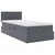 Krevet s od storage s madracem Tamno siva 100 x 200 cm Baršun