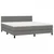 Vidaxl Box spring postelja z vzmetnico LED temno siva 180x200 cm blago
