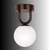 Opviq luster Loop-20455-F, 1 × E27, tamnobraon