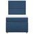 Vidaxl Box spring postelja z vzmetnico modra 90x200 cm blago