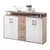 BOXXX komoda (139/90/34cm), bela-sonoma hrast