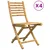 Sklopive vrtne stolice 4 kom 43 x 54 x 88 cm od bambusa