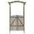 Pergola s vratima 116 x 40 x 204 cm siva od masivne jelovine