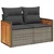 Set sofe 7 pcs Siva i tamno siva Poli Rattan i čelik