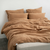 Rjava enojna lanena posteljnina 140x200 cm – Linen Tales