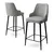 HANAH HOME Set 4 barske stolice Enox Grey Black