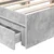 Krevet s od storage s uzglavljem Betonski sivi 135 x 190 cm