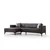 Atelier del Sofa Ugaona garnitura Horizon 85x43x207cm Tamnosiva