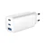 Gembird TA-UC-PDQC65-01-W USB Brzi punjač, 3-port, 65W, GaN, Beli