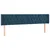 Vidaxl Box spring postelja z vzmetnico temno modra 200x200 cm žamet