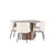 Venture Design Jedilna garnitura Olivia miza in stoli Agnes, miza 110x75 cm, rjava in bela