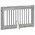 Vrata za pse s postoljem 6 pcs Siva sonoma 100 x 60 cm