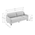 Atelier del Sofa Trosed Robin 3, 205x84x87cm, Tamnosivi