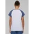 Womens T-shirt Contrast Raglan - white/blue