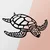 Atelier Del Sofa Zidna dekoracija Caretta Caretta, 53x30 cm, 1.2mm, Crna