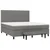 Vidaxl Box spring postelja z vzmetnico temno siva 160x200 cm blago