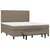 Vidaxl Box spring postelja z vzmetnico taupe 160x200 cm blago