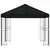Gazebo 3 x 3 m Crna Poliester i čelik 190 gsm
